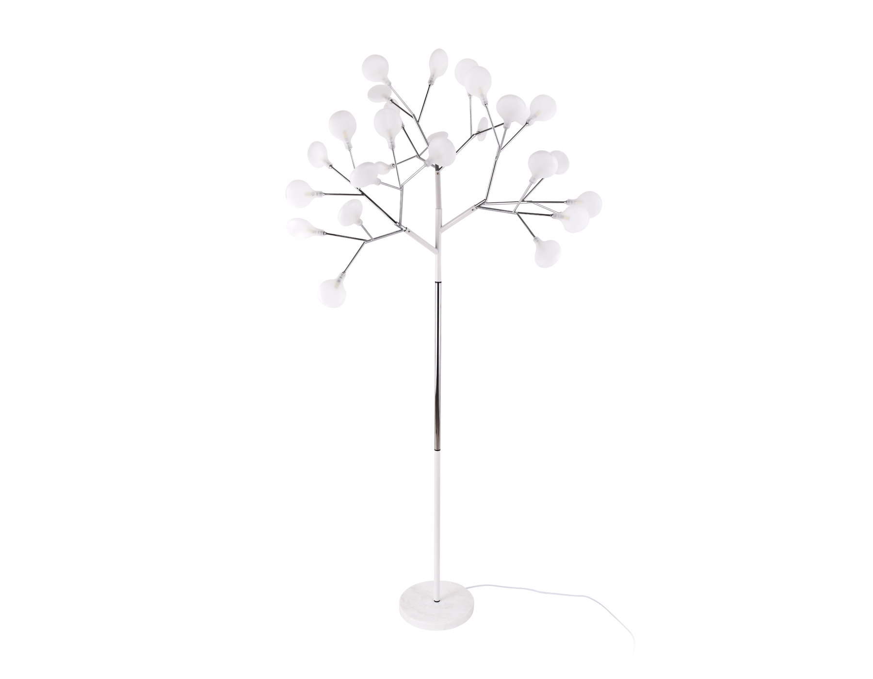 Напольный телескопический светильник со сменной лампой TR3029/27 WH/CH белый/хром G4/27 max 20W D840*1700