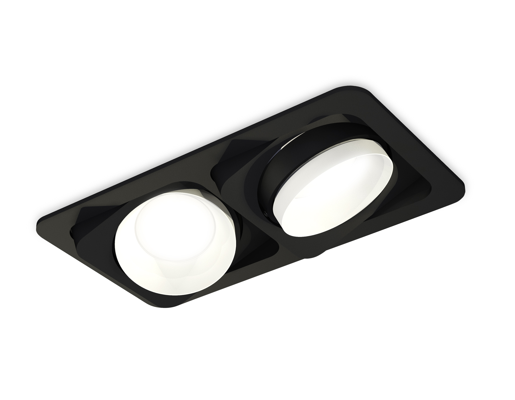 Комплект встраиваемого поворотного светильника XC7664020 SBK/SWH черный песок/белый песок MR16 GU5.3 (C7664, N7030)