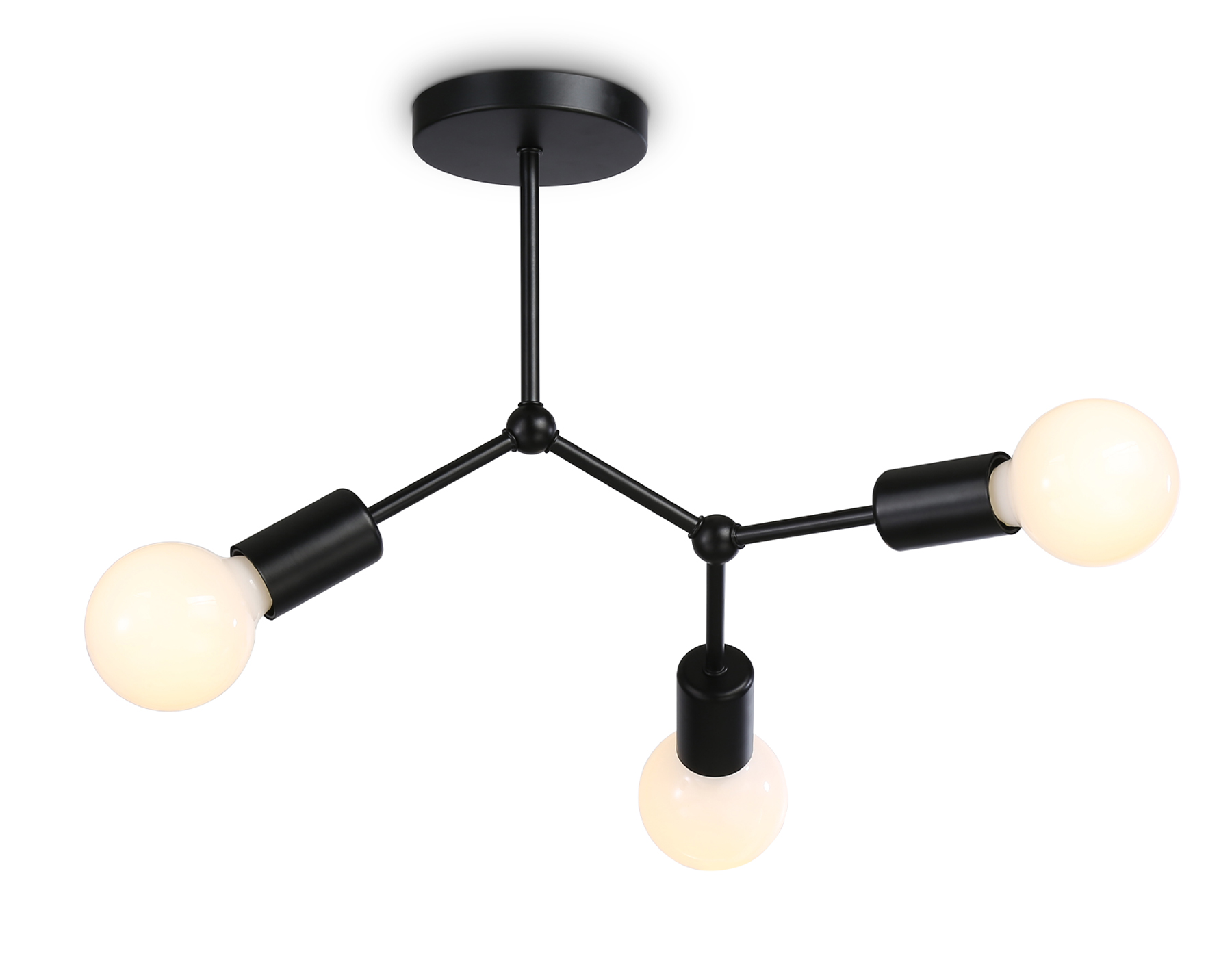 Потолочный светильник в стиле лофт TR8027/3 BK черный E27*3 max 40W D400*390