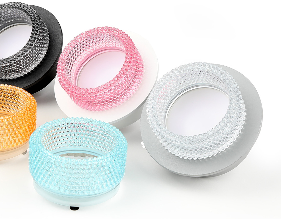 Насадка передняя для корпуса светильника D60mm N6152 PI розовый D60*H25mm Out20mm MR16 (для корпуса светильника)