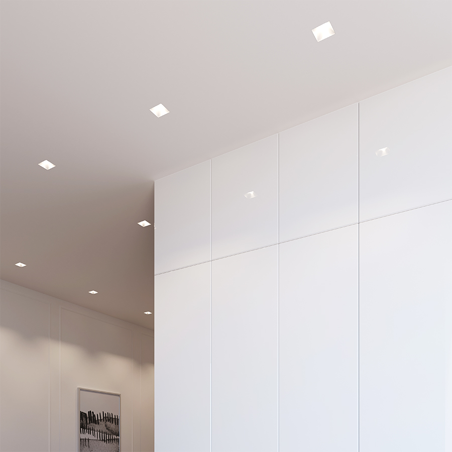 Встраиваемый светильник под сменную лампу Ledron Rise SQ H KIT1 Gold (8570)