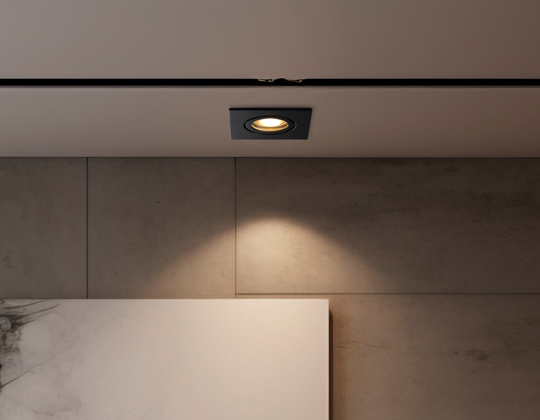 Светильник встраиваемый IP44 с высокой степенью пылевлагозащиты TN1161 BK черный IP44 GU5.3 85*85*28