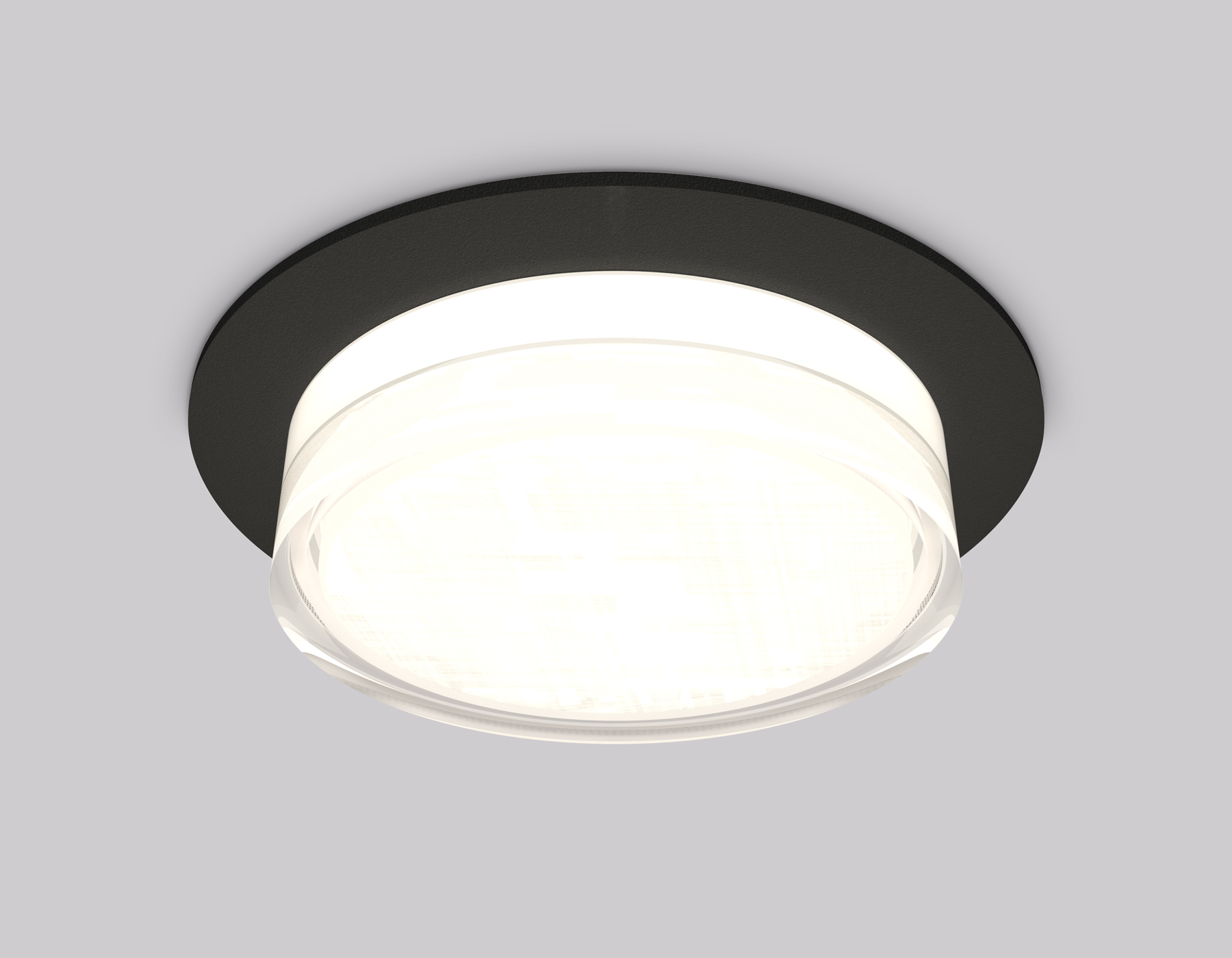 Комплект встраиваемого светильника с акрилом XC8051024 SBK/FR/CL черный песок/белый матовый/прозрачный GX53 (C8051, N8399)