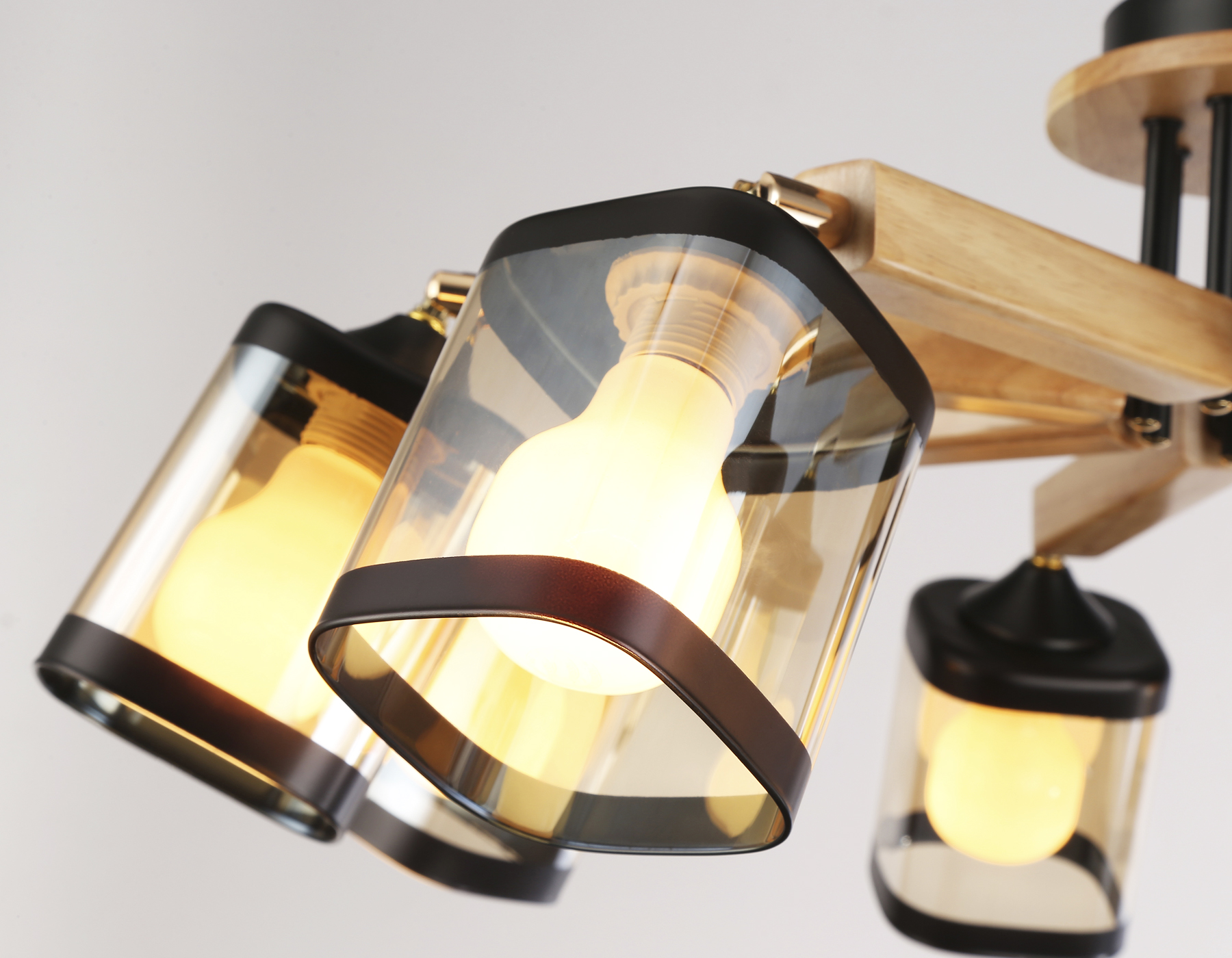 Подвесная люстра TR9530/8 BK/GD/TI черный/золото/янтарь E27*8 max 40W D790*260