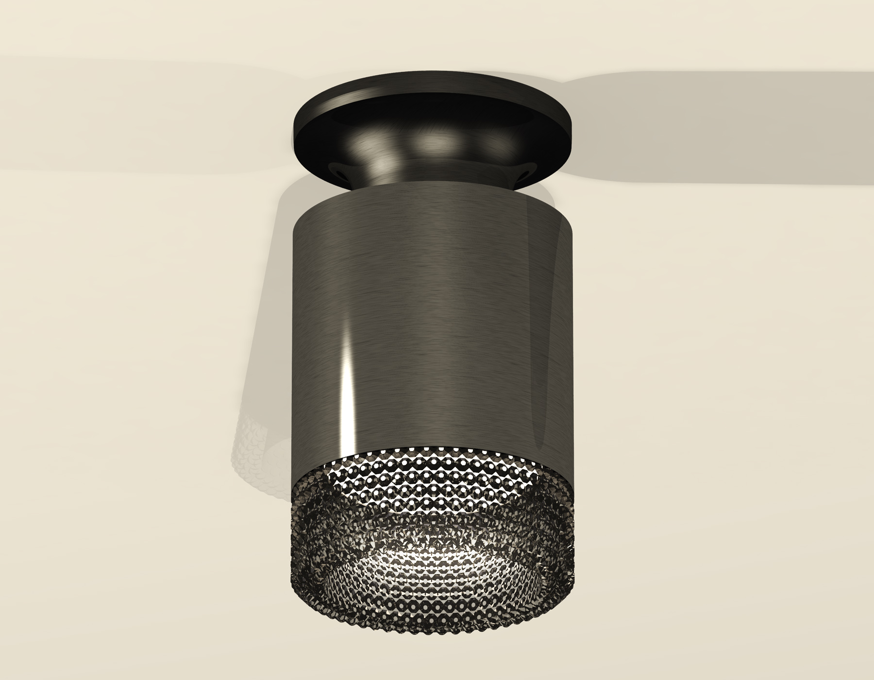 Комплект накладного светильника с композитным хрусталем XS6303082 DCH/PBK/BK черный хром/черный полированный/тонированный MR16 GU5.3 (N6902, C6303, N6151)