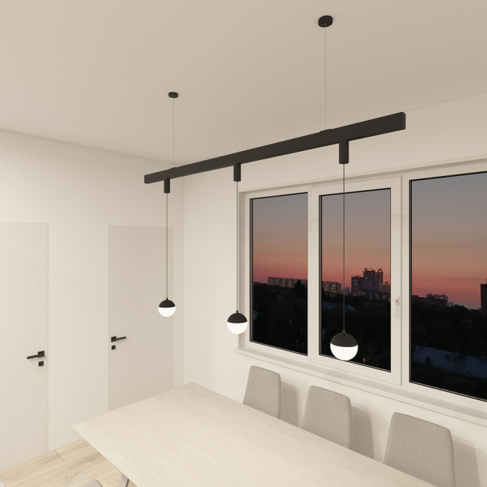 Трековый светильник однофазный 220 Denkirs Smart Moon DK8056-BK (dk8056-bk)