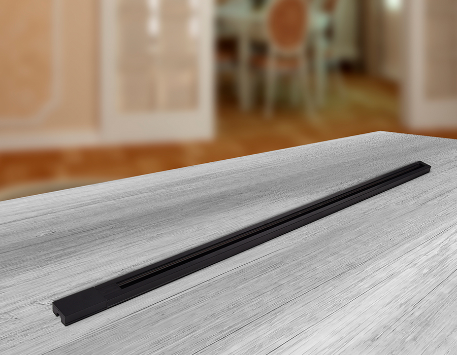 Трековый шинопровод однофазный 1м, с сетевым вводом и заглушкой GL7002 BK черный трековый шинопровод однофазный 1 м