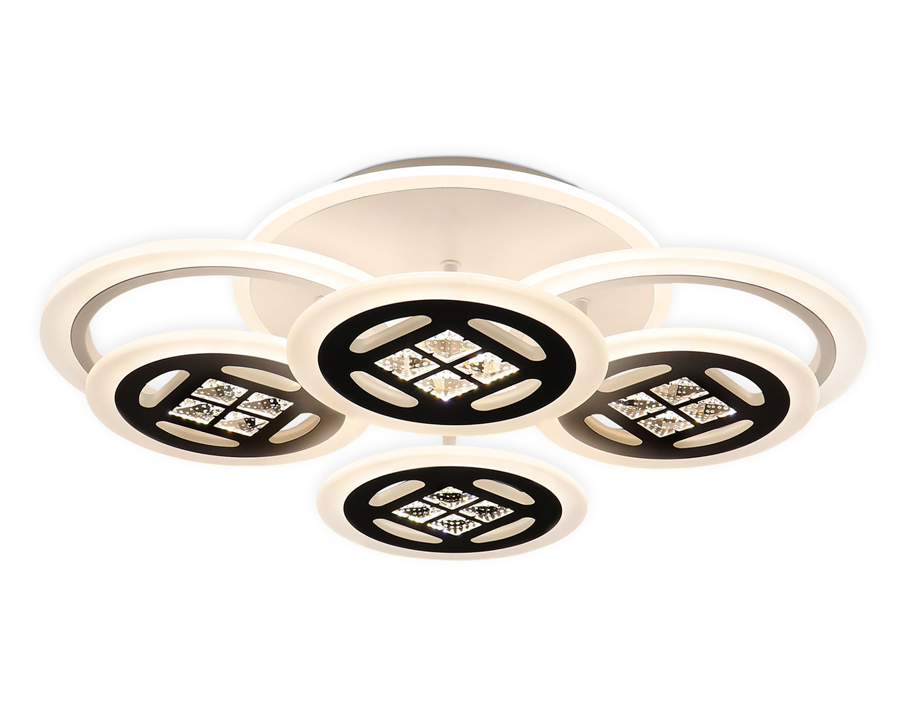 Потолочный светодиодный светильник с пультом FA2951/6 WH белый 4200K/3000K+6400K/6400K+3000K 125W 550*405*150 (ПДУ ИК)