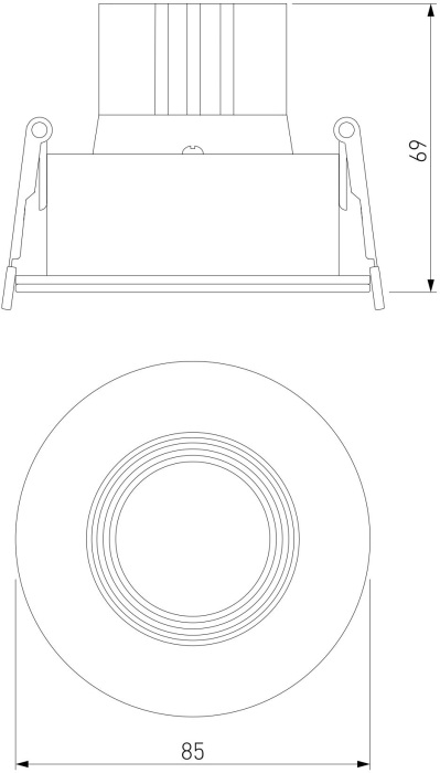 Светильник встраиваемый светодиодный Elektrostandard Artis 25096LED 7W 3000 черный (a066138)
