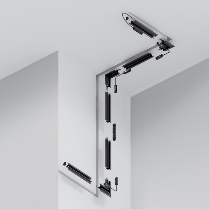 Шинопровод встраиваемый магнитный черный 2м Maytoni Busbar trunkings Exility TRXM034-422B (trxm034-422b)