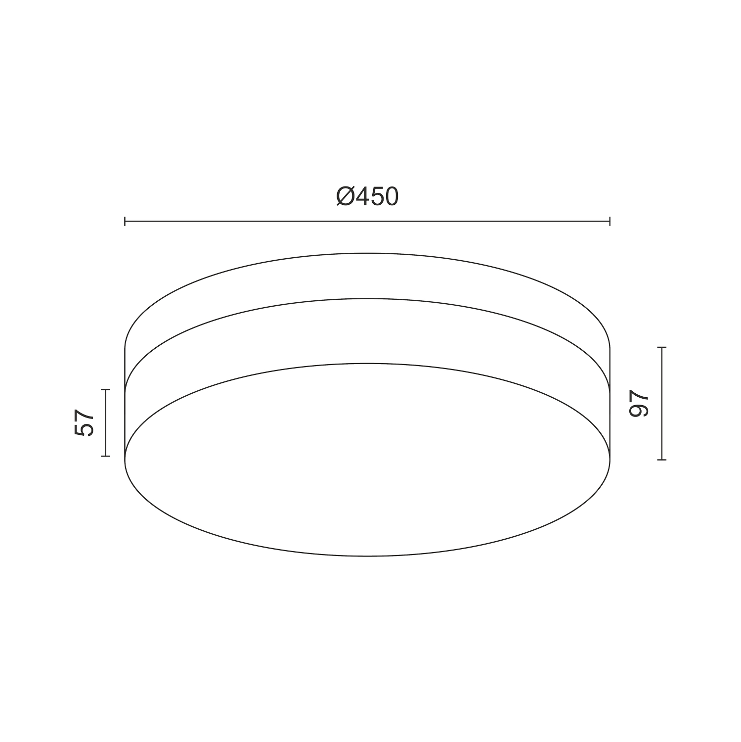 Накладной светодиодный светильник Ledron DLC7302940W Wood Bl 4000K (8350)
