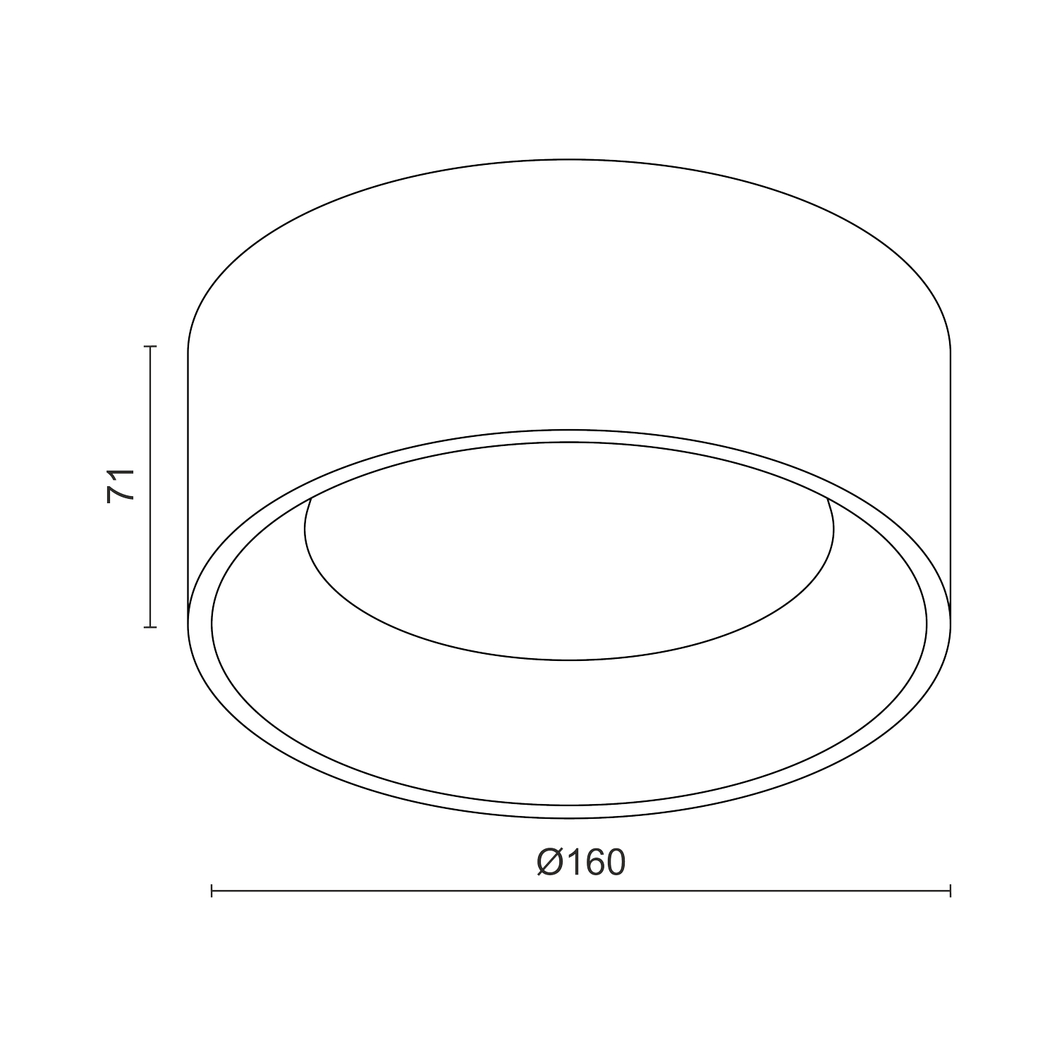 Накладной светодиодный светильник Ledron SUITABLE MIDDLE White (2635)