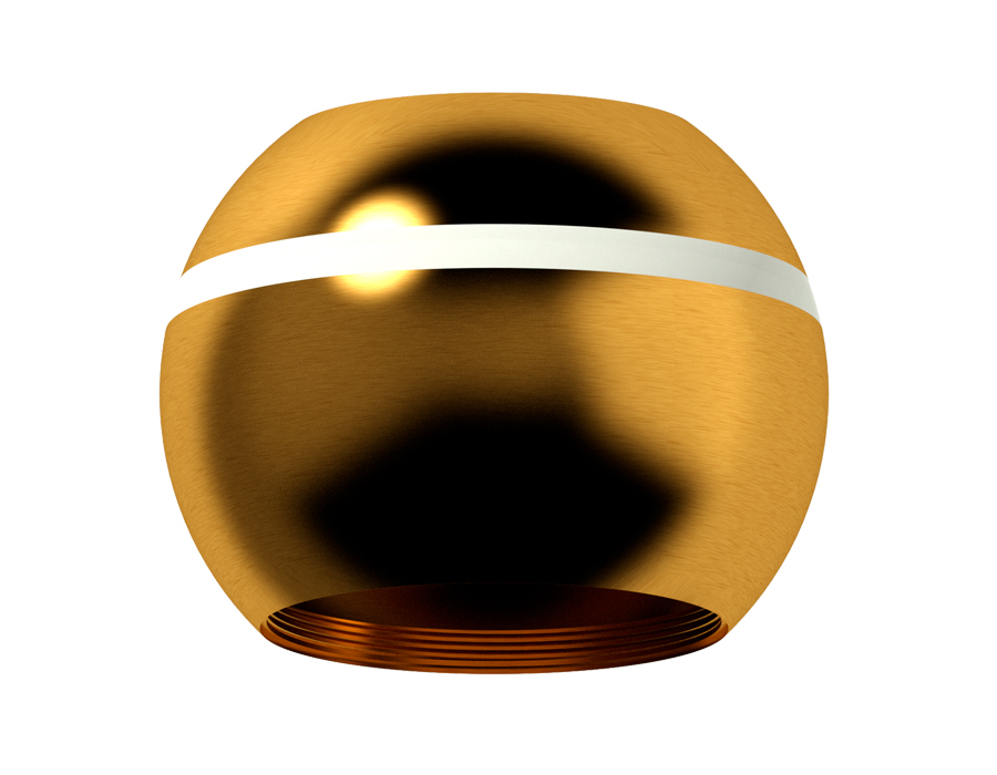 Корпус светильника накладной для насадок D60/70mm с LED подсветкой C1105 PYG золото желтое полированное D100*H80mm MR16 GU5.3 LED 3W 4200K