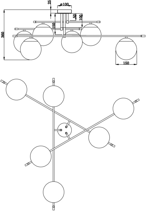 Потолочная люстра Nostalgia MOD048CL-06G (mod048cl-06g)