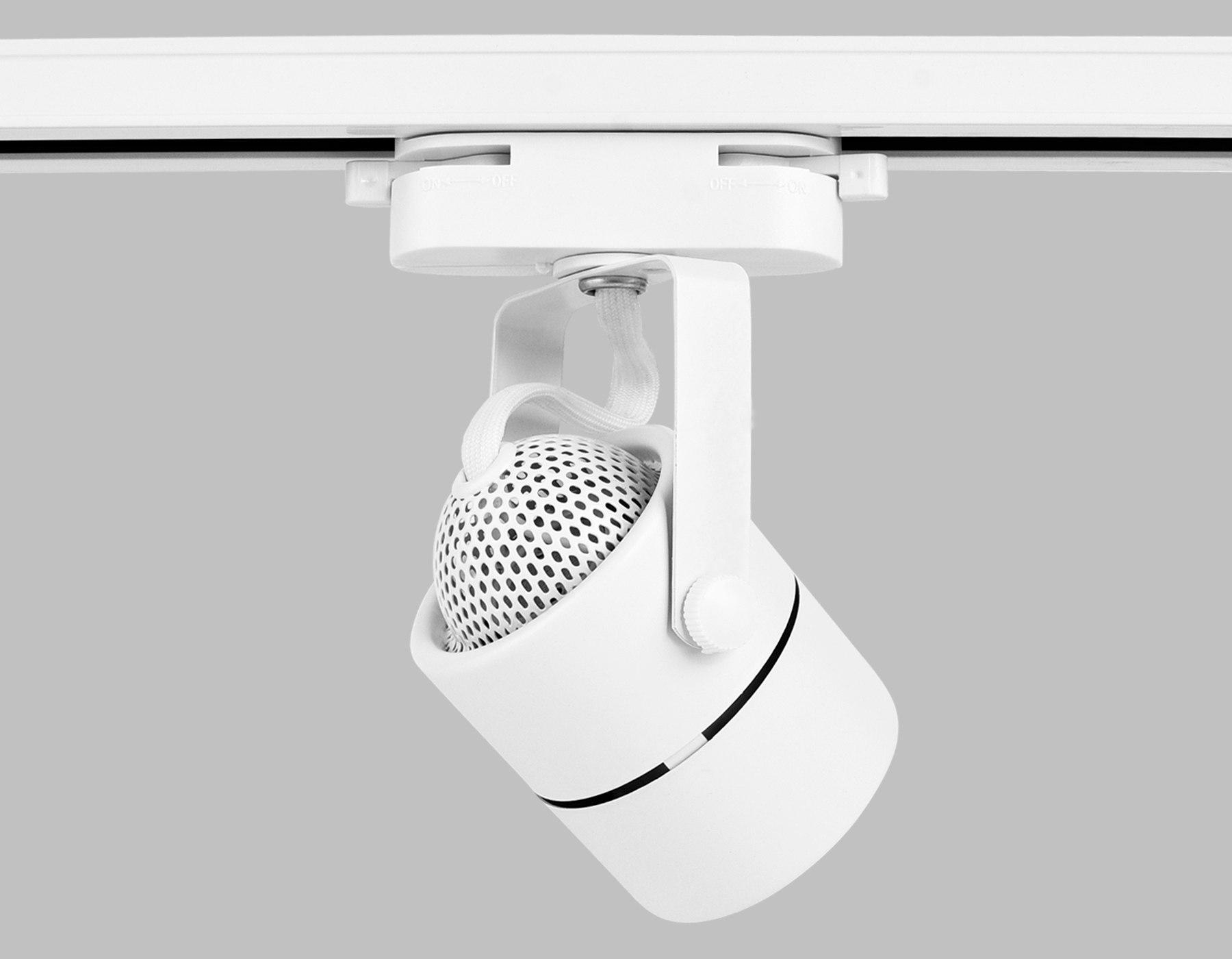 Трековый однофазный светильник со сменной лампой GL5101 WH белый GU10 max 12W
