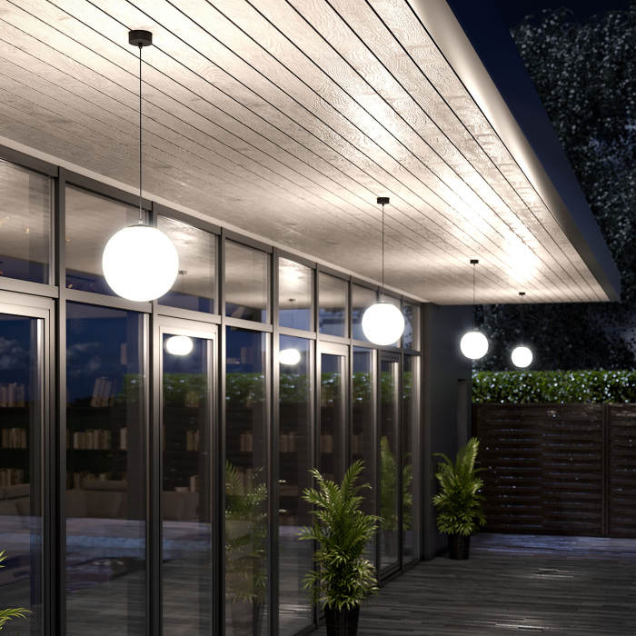 Уличный подвесной светильник Sfera H 35158U черный (a061034)