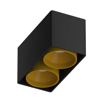 Накладной светильник под сменную лампу Ledron KEA 2 ED GU10 Black-Gold (2813)