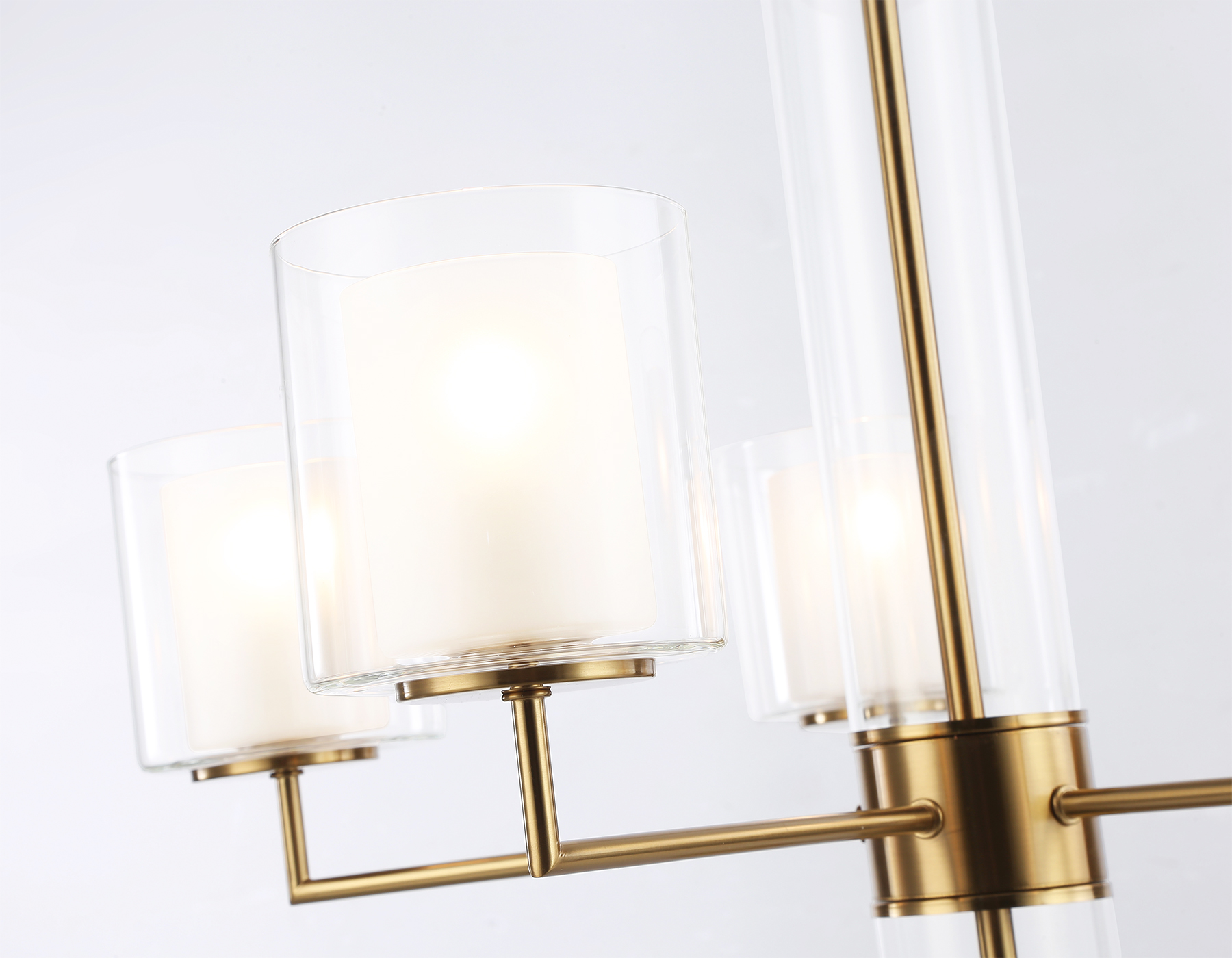 Подвесная люстра LH56011/5 BS/FR латунь/белый матовый E14*5 max 40W D640*1260