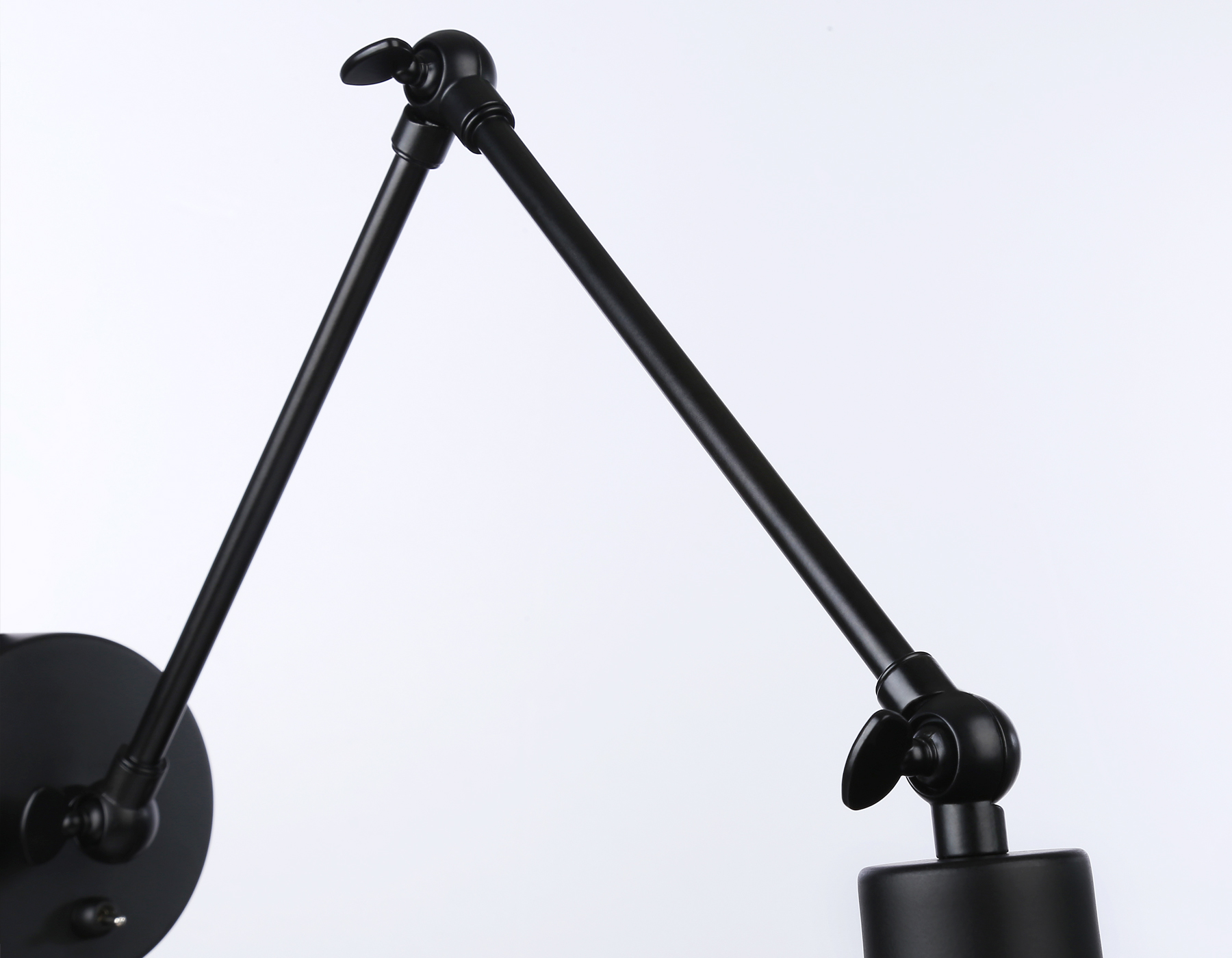 Настенный светильник с выключателем в стиле лофт TR8148 BK черный E27 max 40W 340*120*490