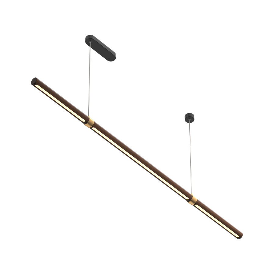 Деревянный подвесной накладной светодиодный светильник Ledron MOON 1500 (11334)