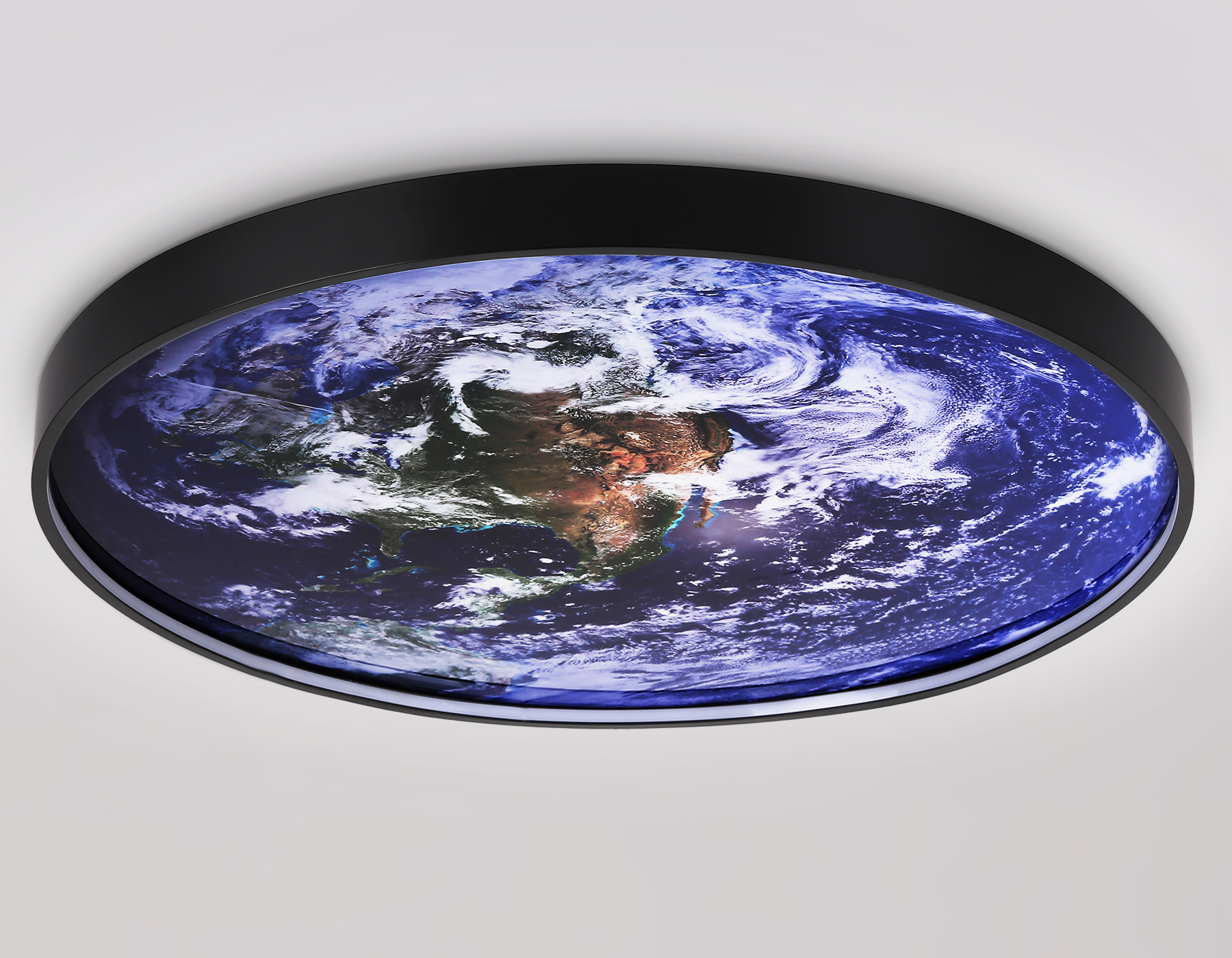 Настенно-потолочный светодиодный светильник FW11136 BK черный 50W LED 3000-6400K D800*38