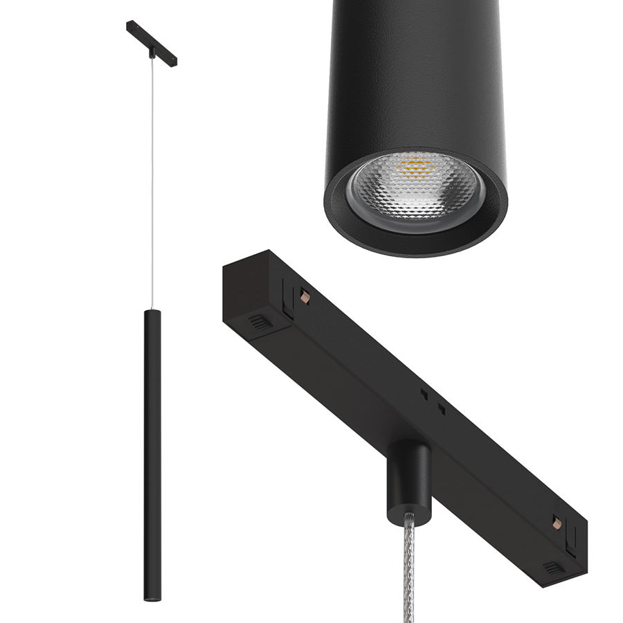 Светодиодный светильник для магнитной системы Ledron HL012-T Black (10986)