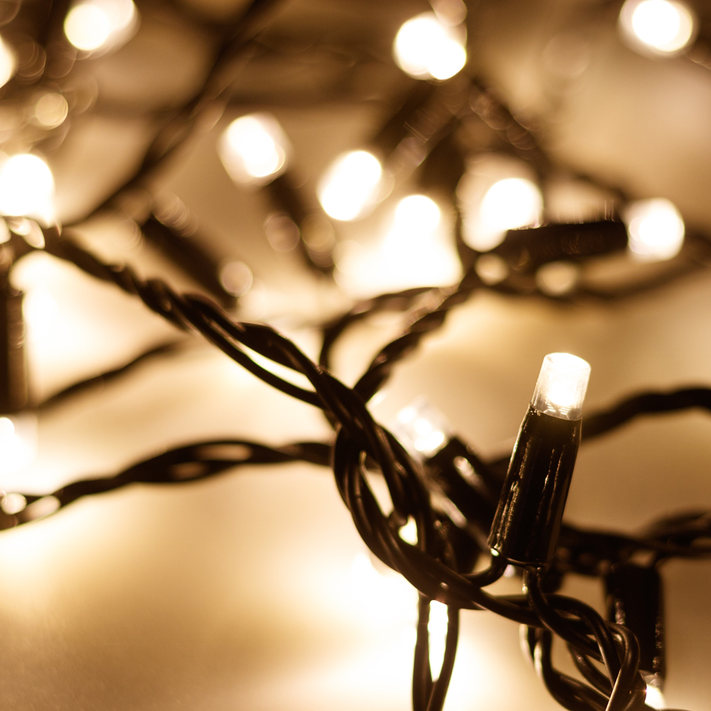 Светодиодная гирлянда ARD-STRING-PRO-10000-BLACK-100LED-STD WARM (230V, 7W) (Ardecoled, IP65) 025824