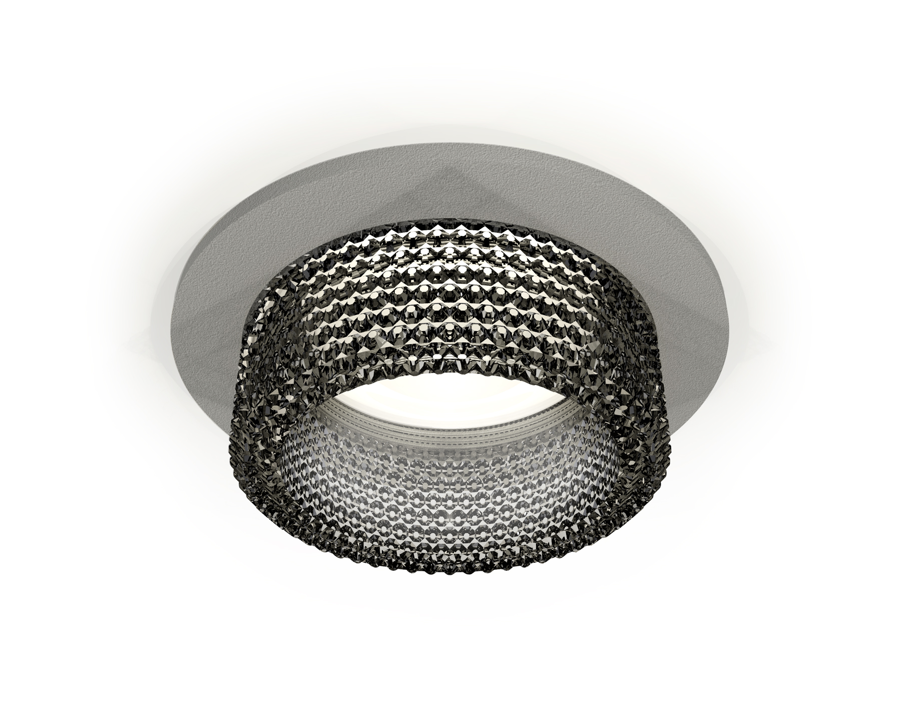 Комплект встраиваемого светильника с композитным хрусталем XC6514041 SGR/BK серый песок/тонированный MR16 GU5.3 (C6514, N6151)