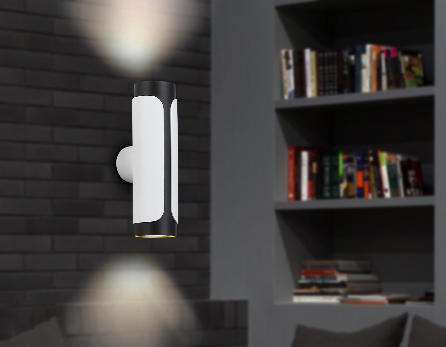 Настенный светильник со сменной лампой GU10 TN51614/2 WH/BK белый/черный GU10/2 D58*195*82