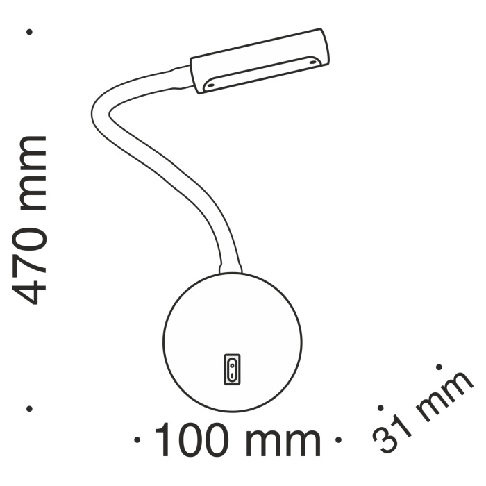 Настенный светильник бра Stem 3000К 3Вт IP 20 LED Maytoni Technical C035WL-L3CH3K (c035wl-l3ch3k)