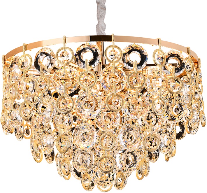 Подвесная люстра хрустальная Newport 5260 52656C gold (5265_6_c_gold)