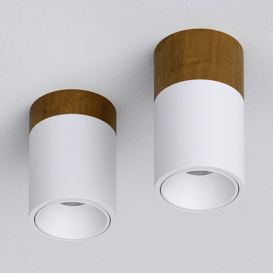 Накладной светодиодный светильник Ledron RINBOK 130 Wooden White (4415)