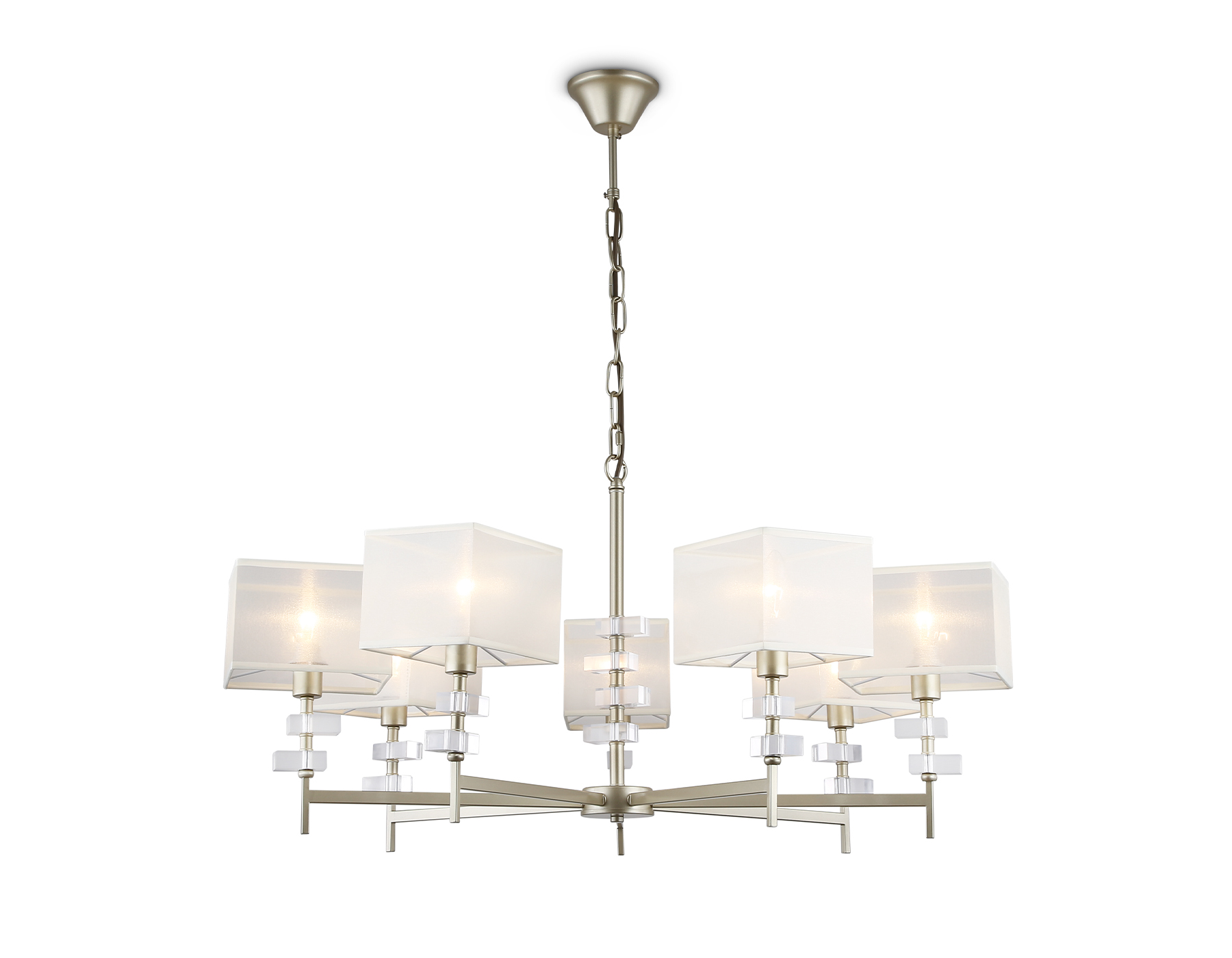 Подвесная люстра с абажурами LH71332/7 CGD золото E14/7 max 40W D*860*850