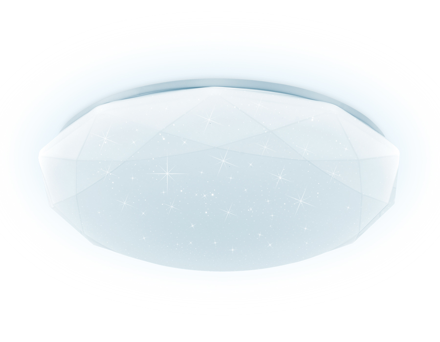 Светодиодный светильник c подсветкой RGB FF418 WH белый 80W D500*90 (ПДУ ИК)