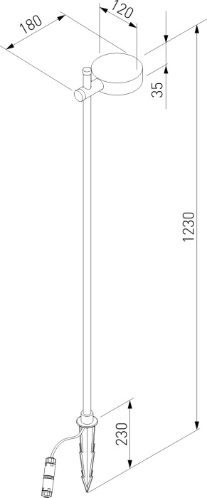 Уличный наземный светильник светодиодный Elektrostandard Feature 35172F черный (a066693)