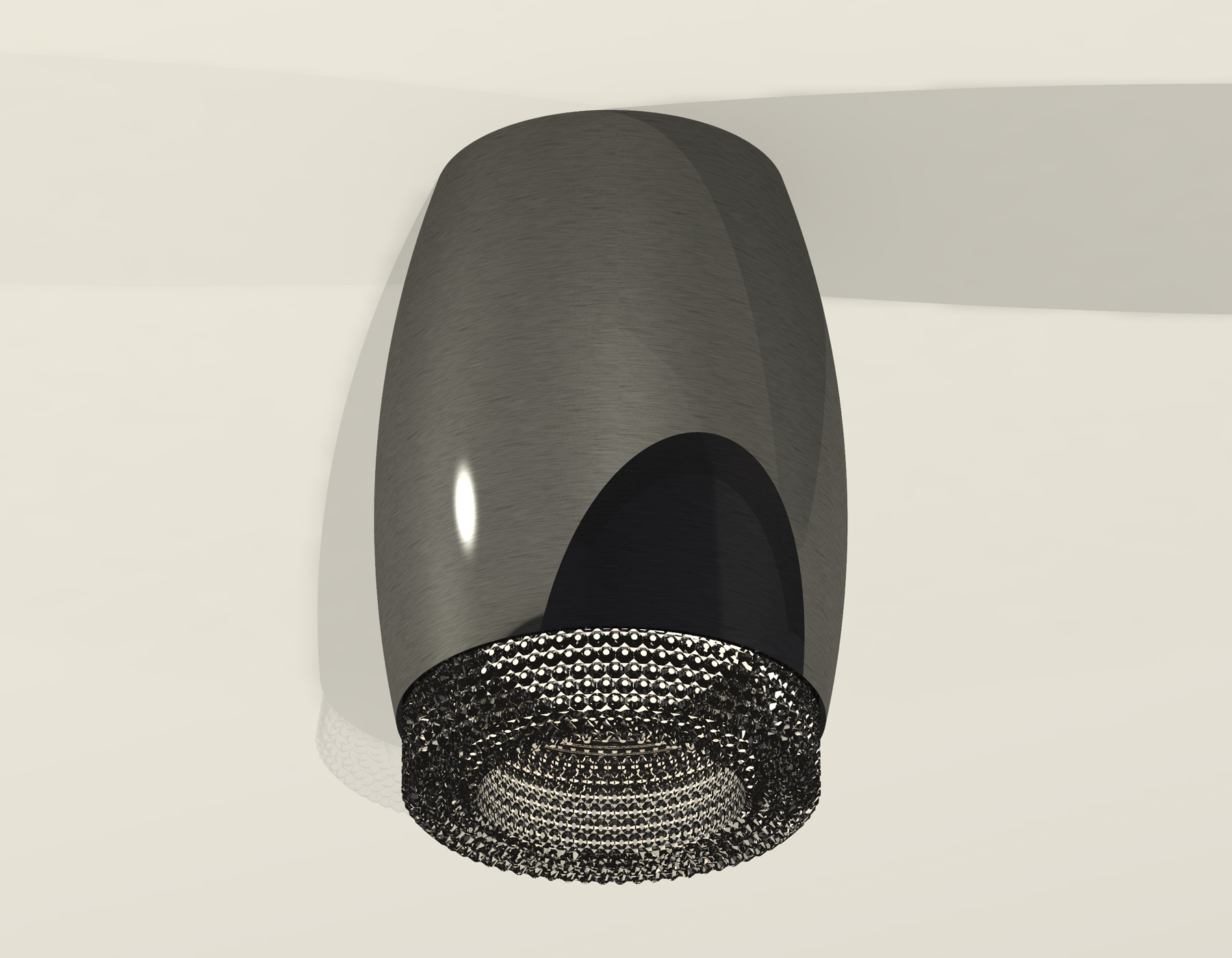 Комплект накладного светильника с композитным хрусталем XS1123011 DCH/BK черный хром/тонированный MR16 GU5.3 (C1123, N7192)