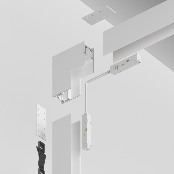 Коннектор угловой внутренний Gravity накладной белый магнитный Maytoni Technical TRX010ICL-21W