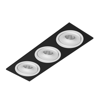 Встраиваемый поворотный светодиодный светильник MJ1006 SQ3 Black-White 4000K (10518)