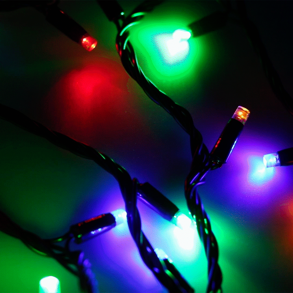 Светодиодная гирлянда ARD-STRING-CLASSIC-10000-BLACK-100LED-LIVE RGB (230V, 7W) (Ardecoled, IP65) 025808