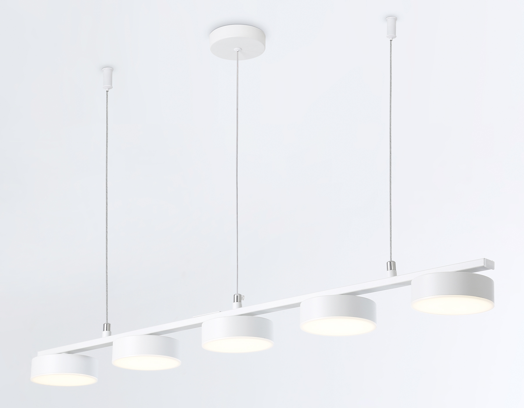 Подвесной светодиодный светильник FL51733/5 WH белый 3000K/4200K/6400K 25W 800*100*1000 (Без ПДУ)