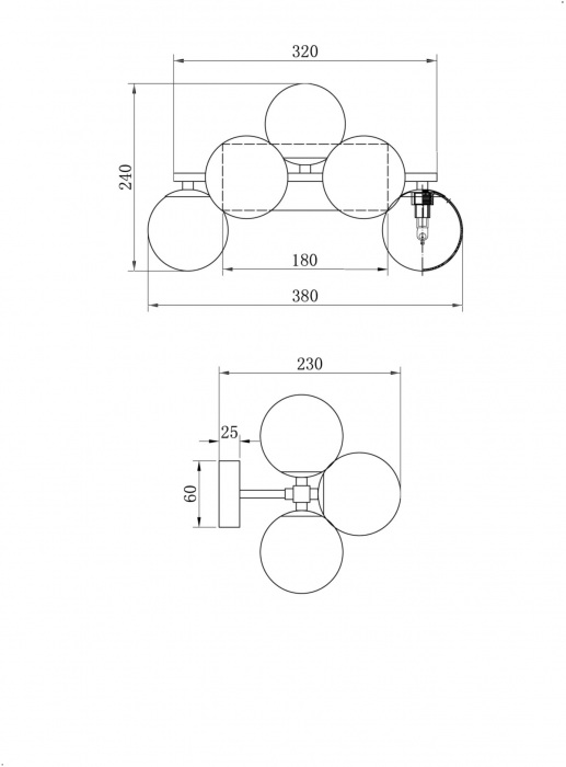 Бра Dallas MOD545WL-05G (mod545wl_05g)