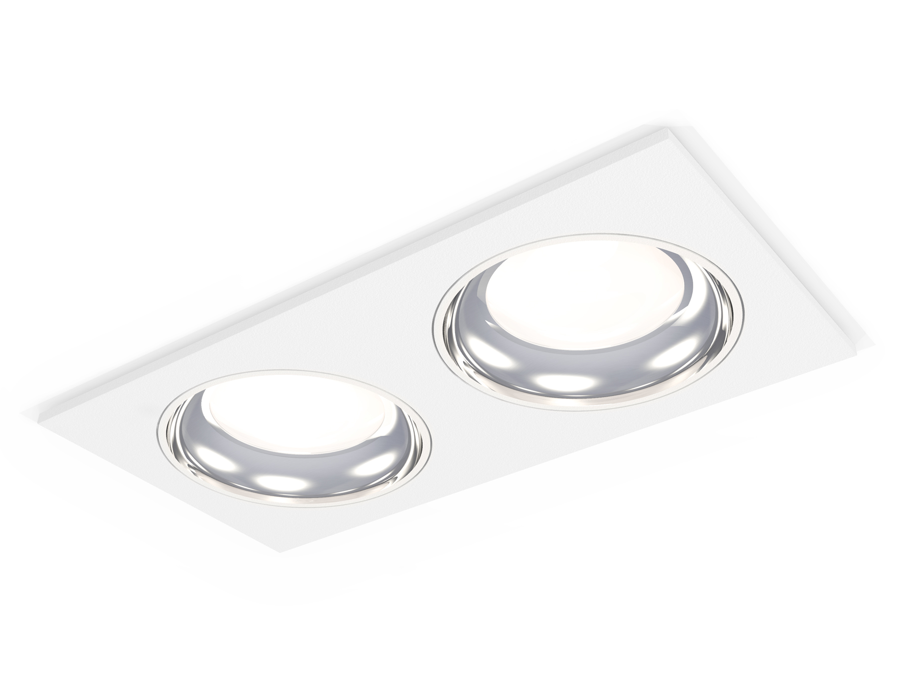 Комплект встраиваемого светильника XC7635061 SWH/PSL белый песок/серебро полированное MR16 GU5.3 (C7635, N7022)