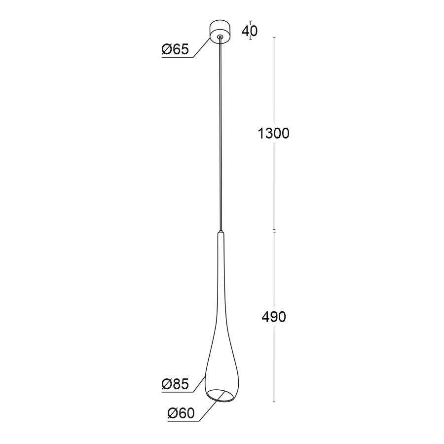 Подвесной накладной светильник WoodDrop Black под сменную лампу (11079)