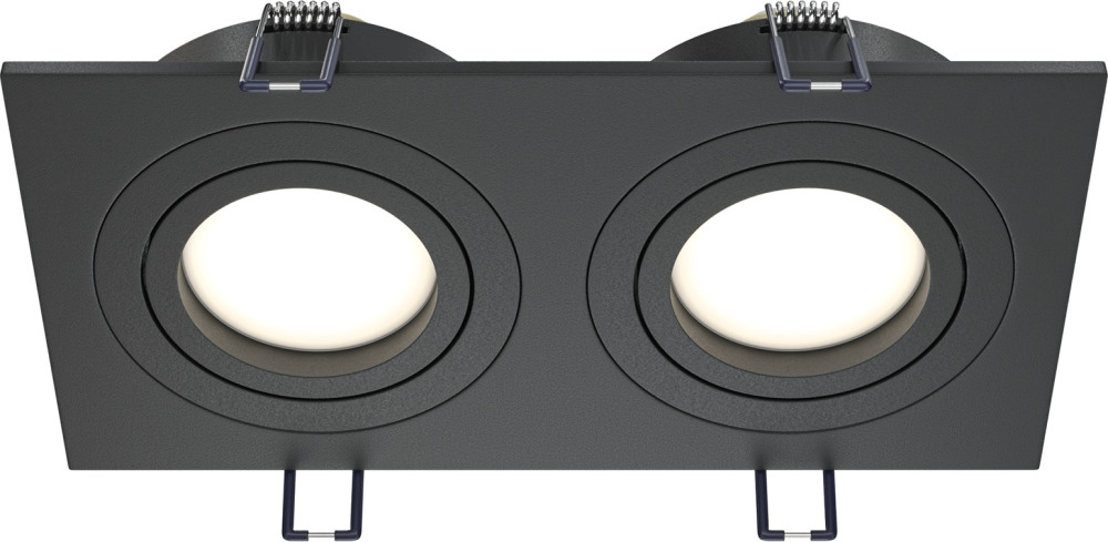 Встраиваемый светильник Atom GU10 2x50Вт Maytoni Technical DL024-2-02B (dl024-2-02b)