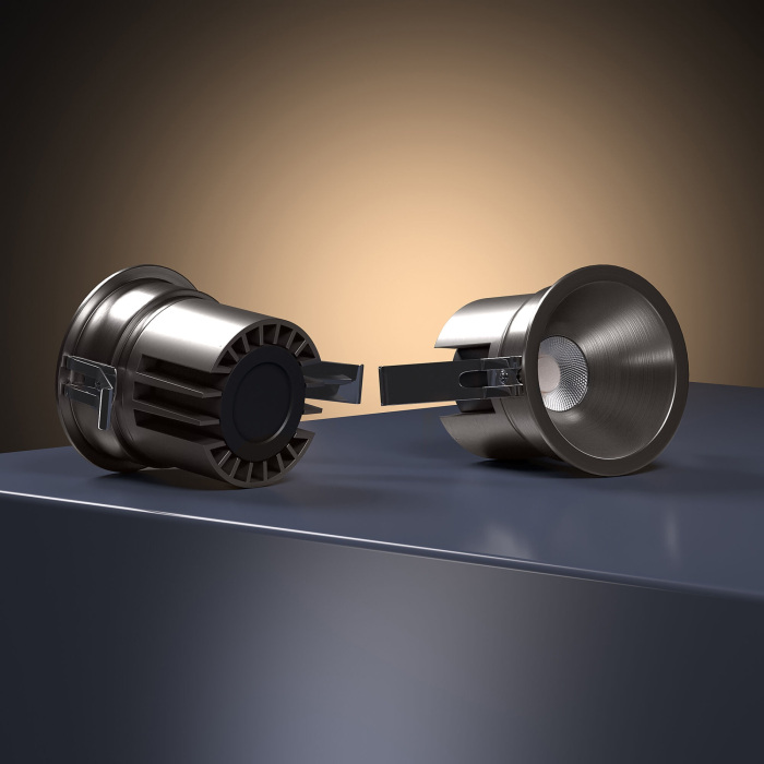 Встраиваемый светильник светодиодный Elektrostandard Forte 25071LED 15W 4000K титан (a069412)