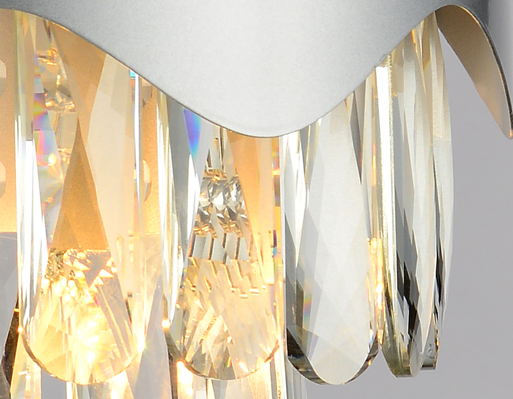 Настенный светильник с выключателем и хрусталем TR5090 SL/CL серебро/прозрачный E14/2 max 40W 260*180*150