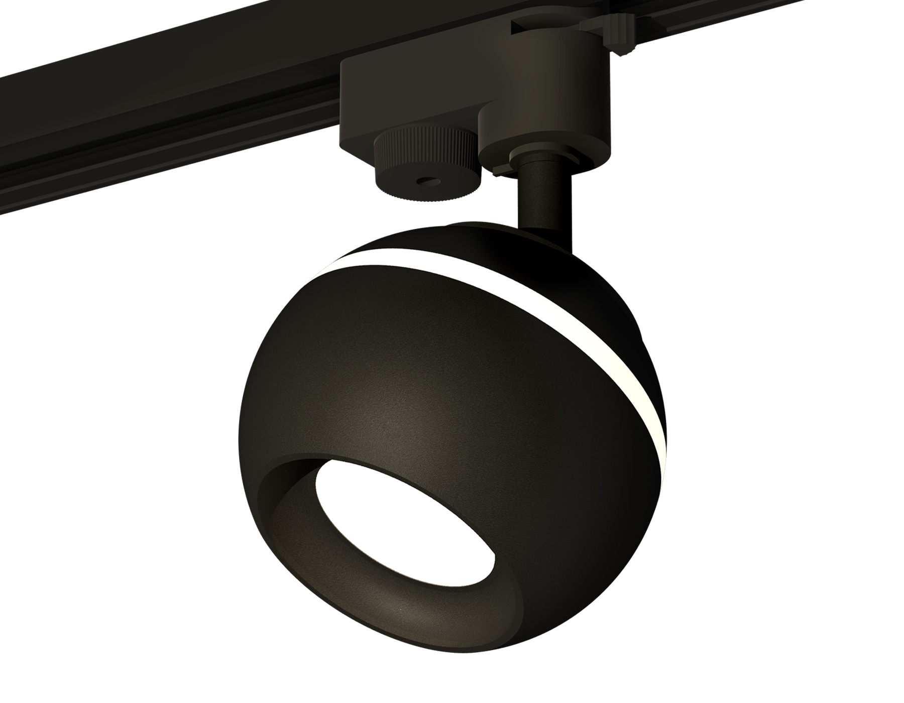 Комплект трекового однофазного светильника с подсветкой XT1102041 SBK черный песок MR16 GU5.3 LED 3W 4200K (A2521, C1102, N7021)