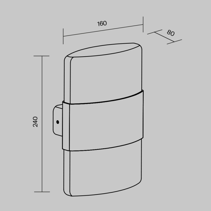 Уличный настенный светильник Maytoni Rom O442WL-L12GF3K (o442wl-l12gf3k)
