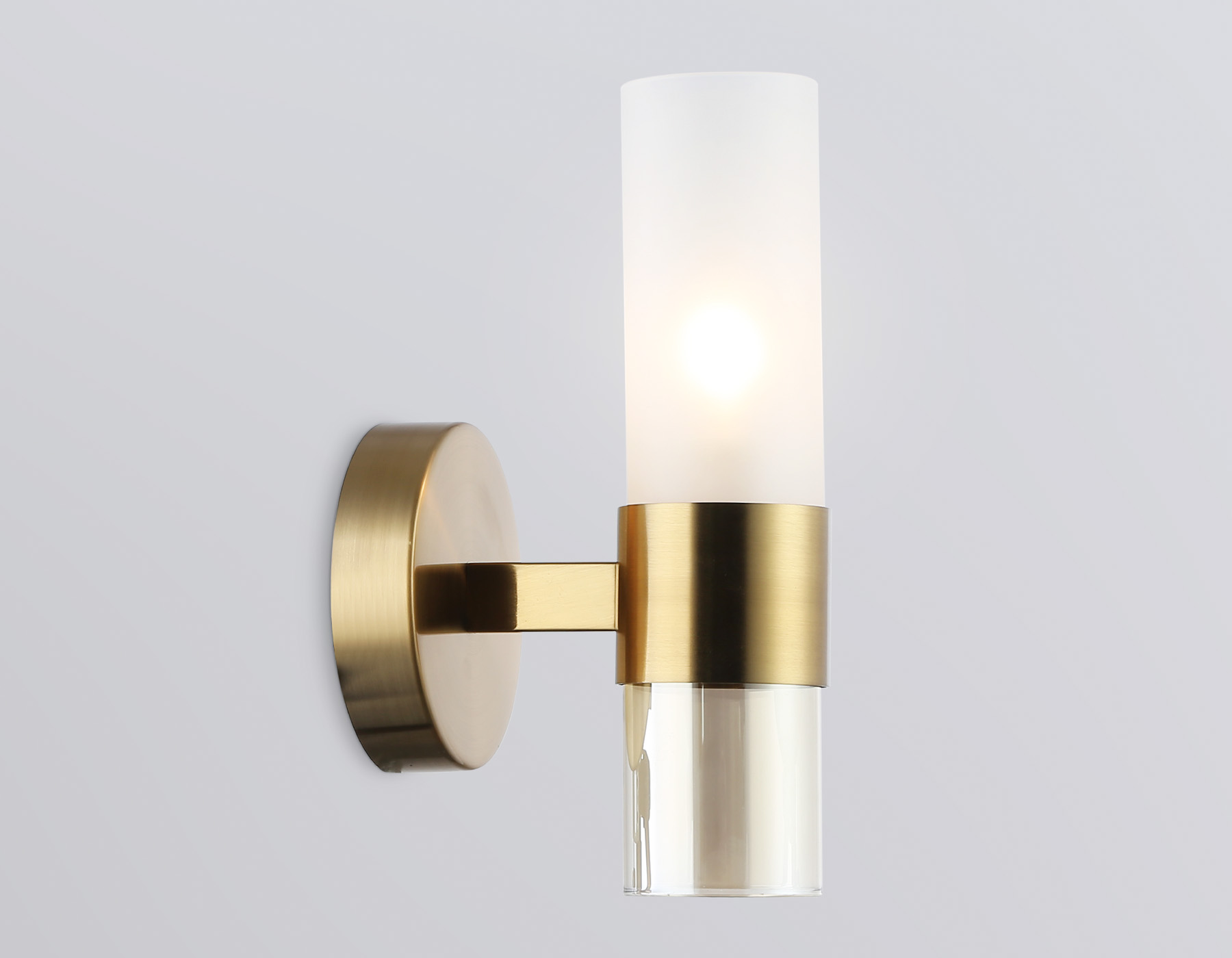 Настенный светильник LH55116 BS/FR/TI латунь/белый матовый/янтарь E14 max 40W 130*100*225