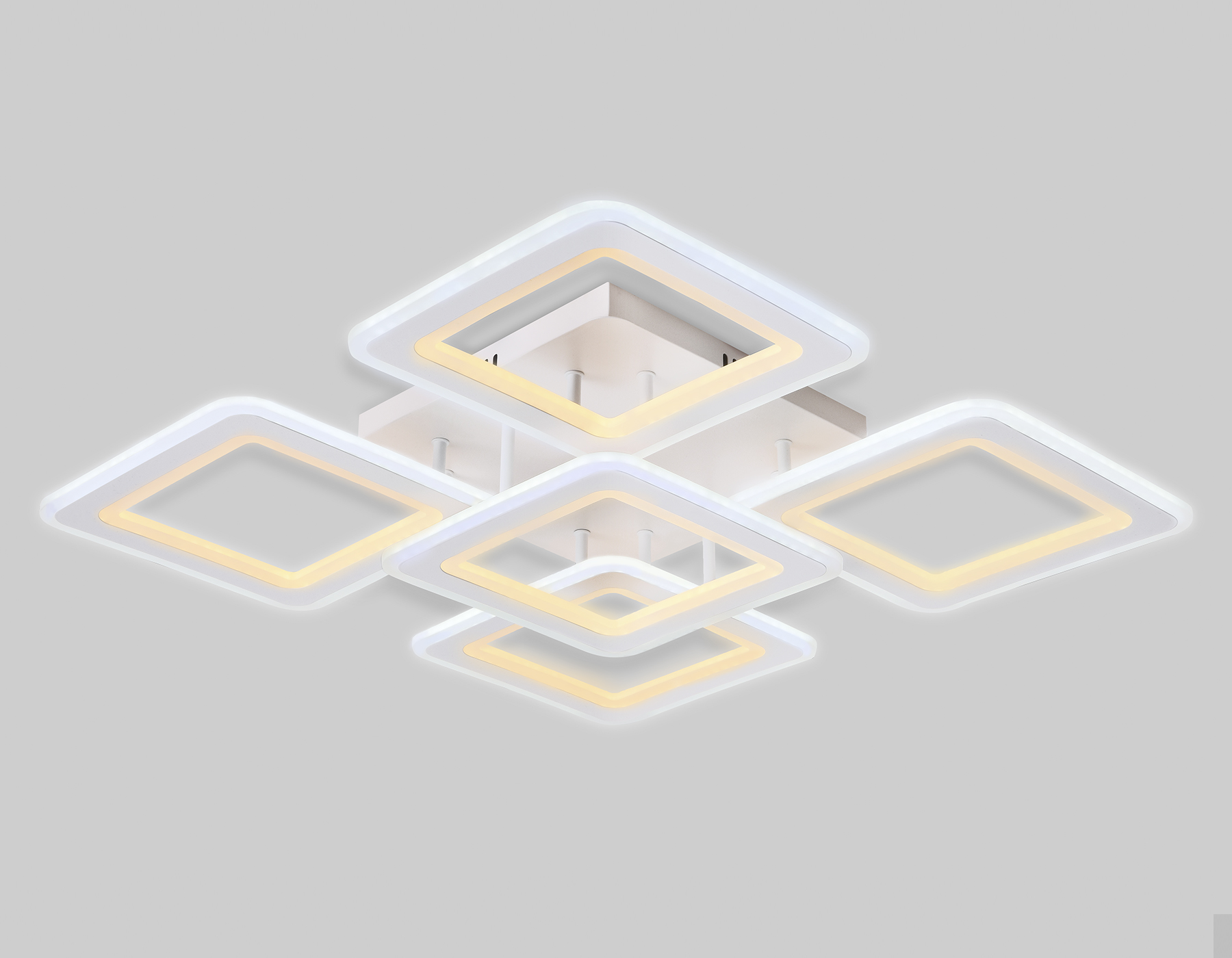 Потолочный светодиодный светильник с пультом FA866/4+1 WH белый 218W 3000K-6400K 820*820*120 (ПДУ РАДИО 2.4G)